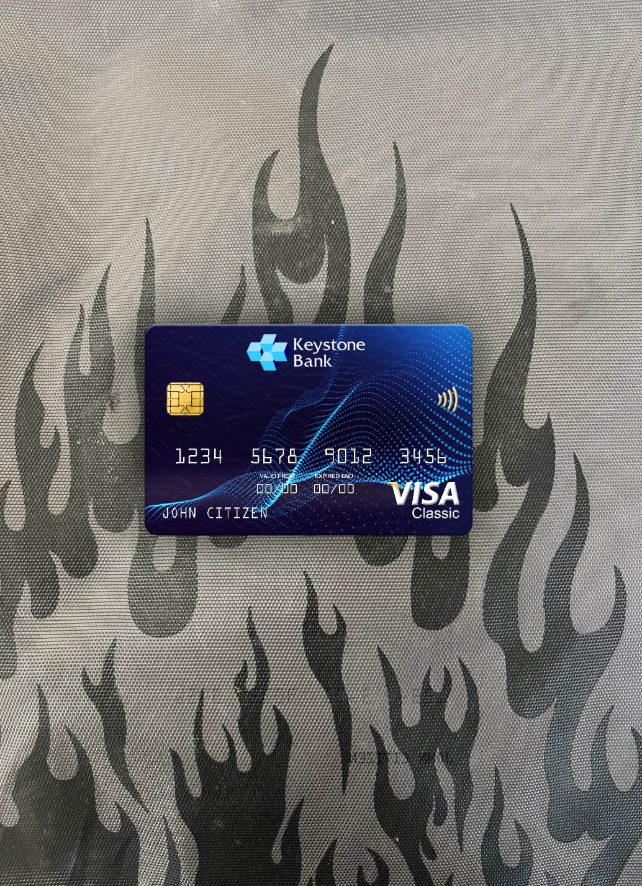 Download Nigeria Keystone Bank visa classic card photolook front Photoshop template